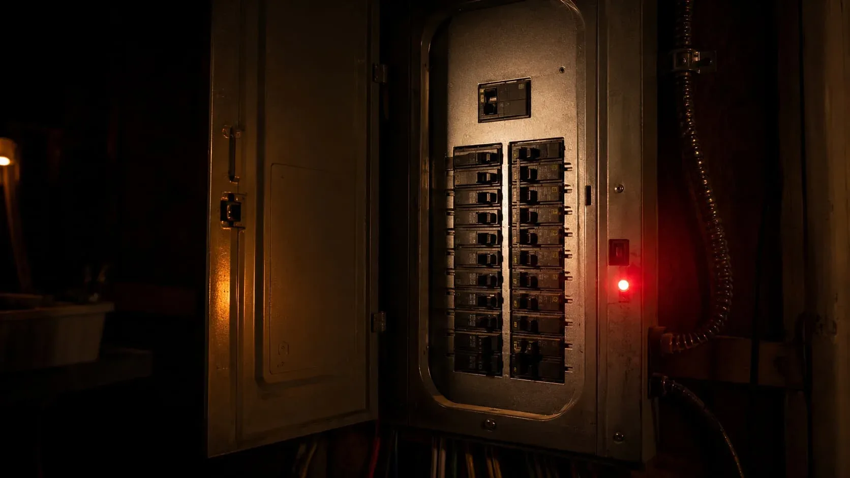 Emergency electrician diagnosing a panel issue in Caledon